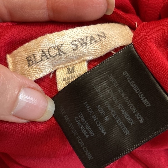 Black SWAN Red Fit an Eyelet Flare Sleeveless Dress Medium​​​​​​​ - Picture 11 of 11